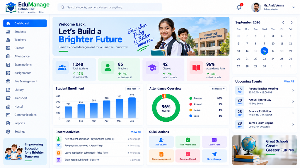 EduManage School ERP