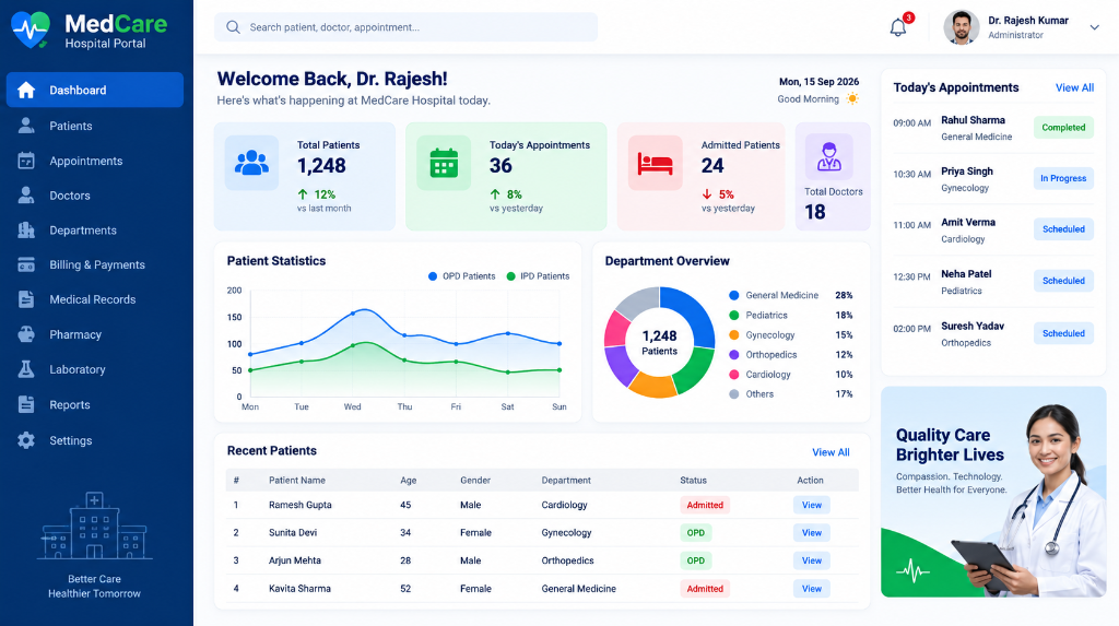 MedCare Hospital Portal